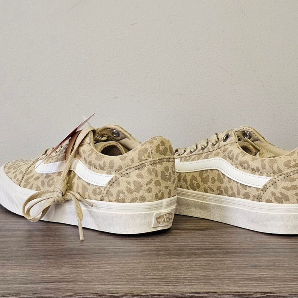 Vans Women's Ward Animal Print Sneakers Size 6.5 White/Brown NWT - Picture 5 of 7